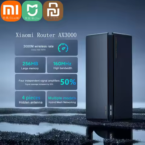 Original Xiaomi Mijia AX3000 AIoT Router 2976Mbs WiFi6 VPN 256MB Qualcomm CPU Mesh Repeater External