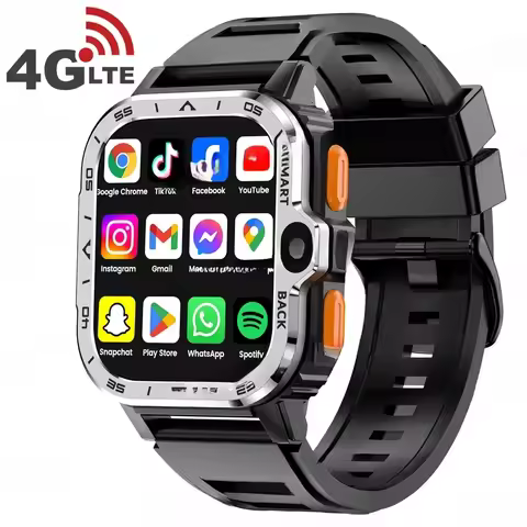4G Sim Card Android Smartwatch 5G GPS WIFI S8 Ultra S9 Dual Camera Man 2024 Women Men Fashion Black 