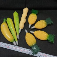 蔬菜水果造型筆 中性原子筆 造型原子筆 圓珠筆 蔬菜筆 水果筆 造型磁鐵香蕉鳳梨玉米花生造型/一隻（庫存花生1玉米2香蕉1鳳梨4可選）@ C201