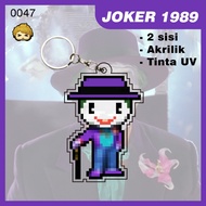 GANTUNGAN Acrylic Keychain, DC Joker Pixel Keychain 1989 - 47