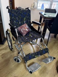 鋁合金摺疊輪椅+全新防雨衣