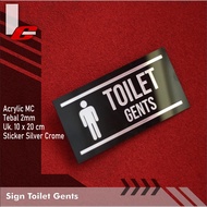 Acrylic Sign Toilet Gents/Men - Acrylic - Signage