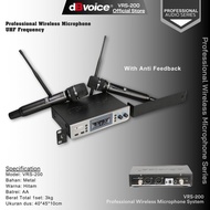 Best-selling UHF Wireless Mic Clarity Sound Anti-FEEDBACK dBvoice VRS-SERIES - VRS-200