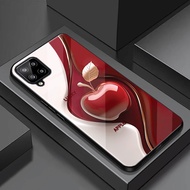 Ốp Lưng cho SAMSUNG GALAXY A12/ A22/M22/M32/ A22 5G/ M12 – Mặt Kính Cường Lực Cao Cấp – Họa Tiết Trá