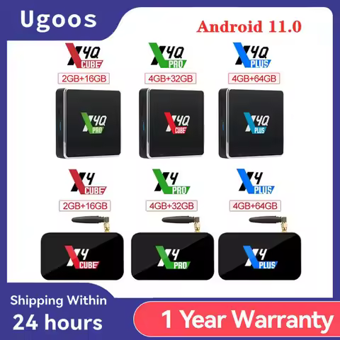 Ugoos X4Q Pro Smart Set Top Box Android 11 X4Q Pro 4GB 32GB X4QPlus 4GB 64GB DDR4 Amlogic S905X4 WiF