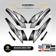 HONDA STRIPING WINHONDA 94 MOTIF/ WIN 100 STICKER/ VIRAL WIN 100 VARIATION STICKER/ DECAL STICKER/