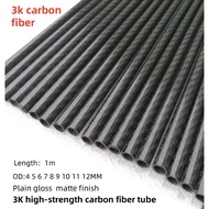 3K high-strength carbon fiber tube 4 5 6 7 8 9 10 11 12MM carbon fiber tube 3K carbon coil tube leng