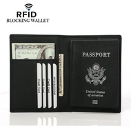 First Layer Cowhide Boarding Card Wallet Passport Jacket New Rfid Anti-Degaussing Passport Holder Wa