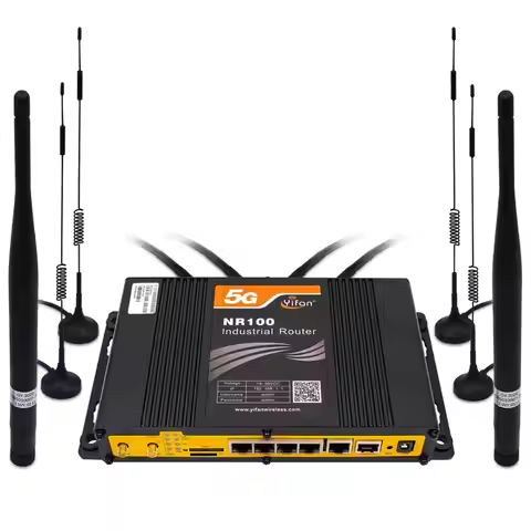 High Speed 5G WIFI6 Industrial 4G LTE 5G SA NSA VPN Router with Sim card slot For Live Streaming