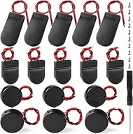 16Pcs 3V Button Cell Battery Socket Holder Case Box Kit, CR2032 Battery Holder with Wire Guide Switc