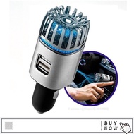 【In stock】Car Air Purifier with Dual USB Charger, Negative Air Ion Ionizer Remove PM2.5 Dust and Smo