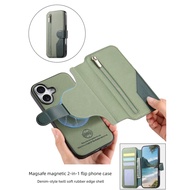 magsafe wallet magsafe wallet cute 2 in 1 Suitable for Apple 17 Detachable Flip Leather Case Air Mag