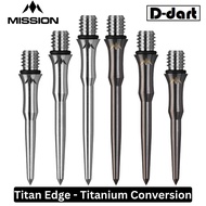 MISSION DART POINT - Black/Silver Mission Titan Edge Titanium Conversion Points 3pcs/Pack (2BA)