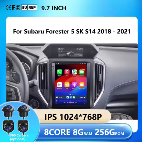 9.7 inch Android15 For Subaru XV Forester 2018-2021 Car Radio For Tesla style screen lMultimedia Vid