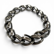 Mint Condition ▼ TIFFANY&Co. Tiffany 379500 Forge Bracelet Large Link AG925 Current Model Oxidized F