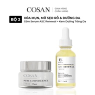 Set of 2 products to prevent acne, dark spots, fade scars and whiten Cosan skin including Serum 30ml
