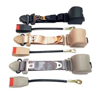 Safety Belt Safety Belt Universal 3-Point Automatic Car Seat Belt Black Grey Cream (Pair)