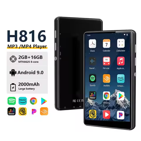 80GB (64GB+16GB) MP3 player for Android with Bluetooth and WiFi, 4.0-inch full touch screen Built-in