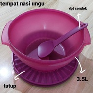 [GARANSI] WADAH TEMPAT NASI RICE BOWL UNGU TUA TUPERWARE 3,5 LITER