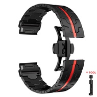 GEEKTHINK สายนาฬิกาสายสำหรับการ์มินโลหะ22มม. 26มม.8 47มม. 51มม. Fenix 5/5x Fenix7 Fenix 3ชม. Fenix 6