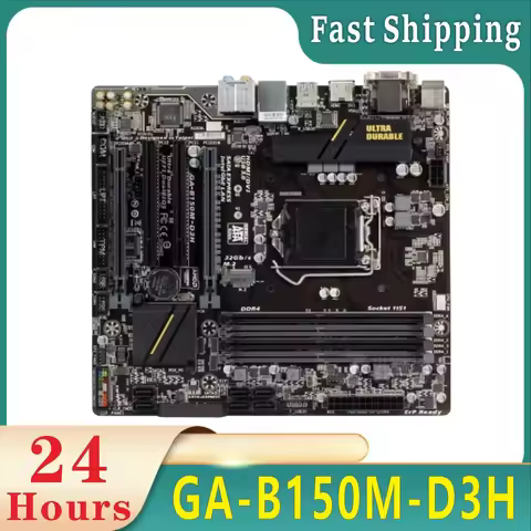 Original GA-B150M-D3H 64GB LGA 1151 DDR4 Micro ATX 100% tested and fully functional