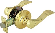 Legend 809123 Wave Style Lever Handle Passage Hall and Closet Leverset Lockset, US3 Polished Brass finish