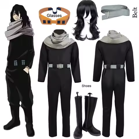 Anime Aizawa Shouta Cosplay Costumes Eraser Head Glasses Props Cosplay Clothes Womn Men Halloween Ca