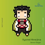 GANTUNGAN Gyomei Himejima Keychain Kimetsu no YaibaDemon Slayer Keychain Handmade Knotty Tales Anime