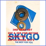 ✅ SKYGO 3RD GEAR MAINSHAFT 20T AND 3RD GEAR COUNTERSHAFT 29T/28T GENUINE 100% ORIGINAL.
