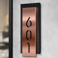 20x9cm rose gold Stainless steel vertical hollow out Unit Number Signage HDB Unit Customised Unit Si