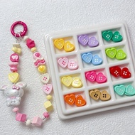 10PCS Heart Beads Many Colors beads 12*11mm hole 2.3mm
