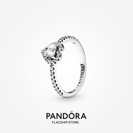 Authentic Original S925 Sterling Silver Pandora Elevated Heart Ring