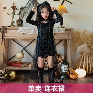 Halloween Childrens Clothing Dark Goth Witch Girl Dress Little Devil Cos Childrens Clothing Stage Sh