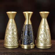 Sofa Brass Wine Bottle Creative Mini Wine Flask Wine Dispenser Decoration Brass Wine Glass Vase Home