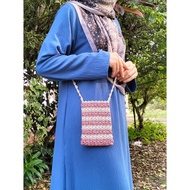 Beg Kait Silang Simple/ Handphone Sling Bag/ Sling Bag Crochet
