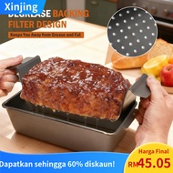 1 Pack Meatloaf Pan with Drain Tray, Nonstick Loaf Bread & Meat Baking Pans, Portable Lift and Serve