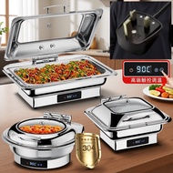 【In Stock】Electric Chafing Dish Buffet Set 3 Pan 9.5 Quart Food Warmer Buffet Servers and Warmers wi