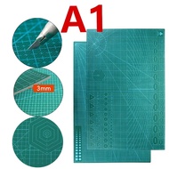 A1 PVC Self Healing Rotary Cutting Mat Craft Quilting Grid Lines Printed Board Green Patchwork Tools