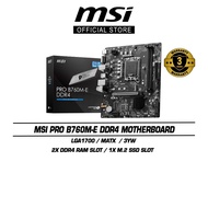 MSI Pro B760M-E DDR4 Motherboard LGA1700/MATX