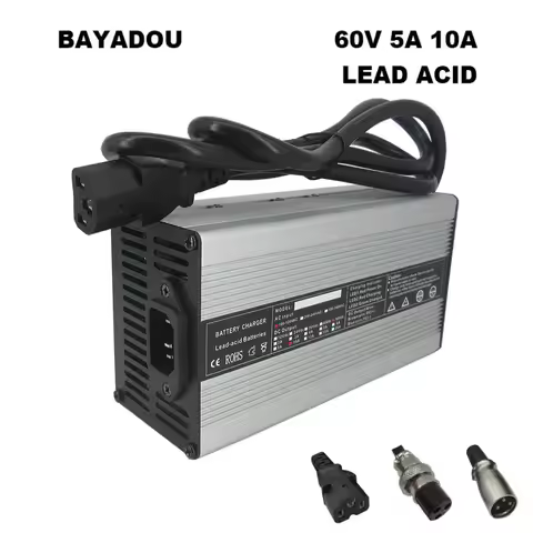 60V 5A 10A 3A Lead Acid Battery Charger 60 Volt 30AH 50AH 100AH Lead-acid Fast Charger GX16 XLR 3PIN