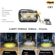 MATA CR7 laser Type LED Spotlight 36 Eyes 2 Colors White Yellow 69watt