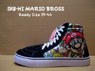SEPATU VANS SEPATU PRIA VANS SK8 OLDSKOOL CASUAL SNEAKERS MOTIF MARIO HIGH TULANG RANTAI HIGH