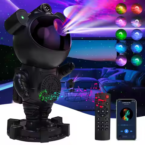 Astronaut Galaxy Projector Lamp - Star Projector Light, Bluetooth Speaker, Star and Moon Galaxy Ligh
