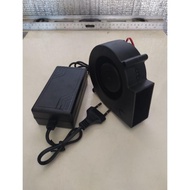 Blower Keong 12 Volt DC - Ukuran Besar 95mmx30mm dan Adaptor 3 Ampere