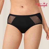 Triumph-Comfortable Zero Feeling Series Basic Style Mid-Waist Boxer Briefs M-EL Fashion Black 87-229