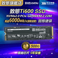 致態 - Ti600 500GB SSD(6000MB/s) NVMe2.0 PCIe Gen4x4 M.2 2280 | 內置SSD 固態硬碟