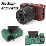 For Sony A7CII A7CR Anti-skid Texture Design Silicone Armor Skin Case Protective Body Cover Mirrorle