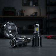 Dual-Color Hi/Lo Beam 3570LED Headlight P15D/H4/H6 for Motorcycles, Electric Vehicles  Lampu Depan L