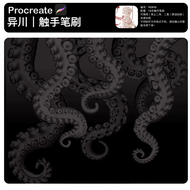 บรัชหนวดปลาหมึก Procreate