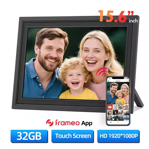 15.6-inch 32GB WIFI digital photo frame, touch IPS, 1920 x 1080 resolution, used for sharing photos 